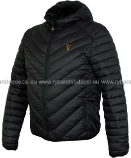Fox Bunda Collection Quilted Jacket Black Orange 